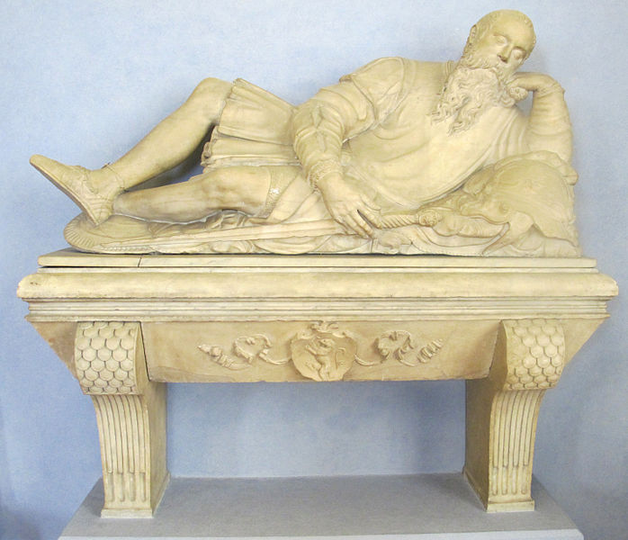 File:Egidio dalla riviera (fiammingo attivo a roma, attr.), guarriero giacente (1590-1600) su sarcofago non pertinente.JPG