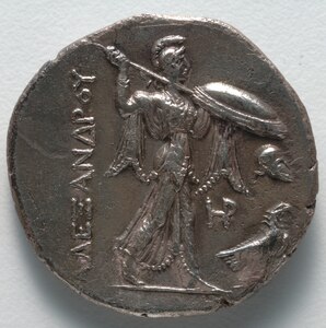 Athéna de type « Alkidemos », statère de Ptolémée Ier (305-285 av. J.-C.). Cleveland Museum of Art.