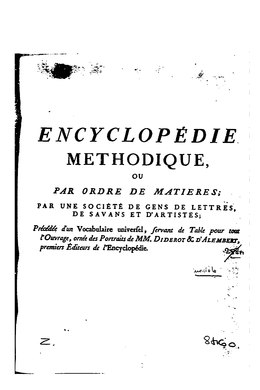 Encyclopédie méthodique Article aléatoire Panckouke et co., 1830
