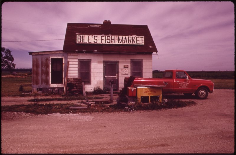 File:FISH MARKET AT INTERSECTION OF ILLINOIS. 100 AND U.S. 36 - NARA - 552513.tif