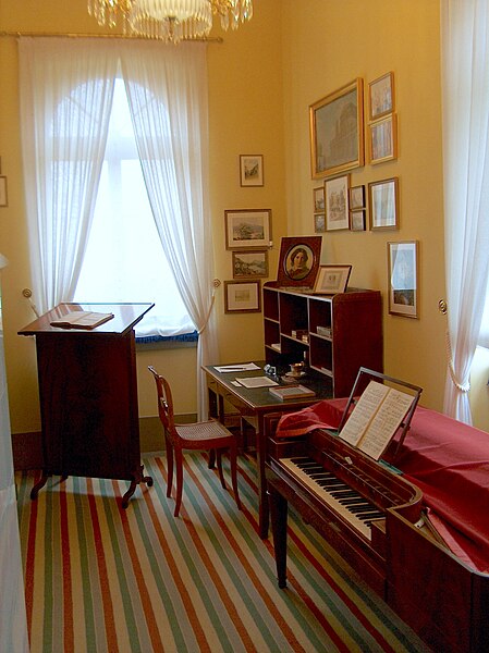 The composer's study in Mendelssohn House, a museum in Leipzig