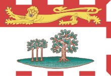 Flag of Prince Edward Island frequently used by the party Flag of Prince Edward Island.svg