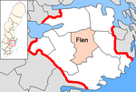 Location of the municipality of Flen