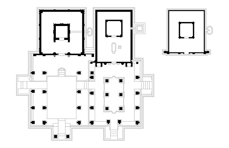 File:Floor plan of Virabhadra, Parvati and Rameshwara temple, Keladi Karnataka.jpg