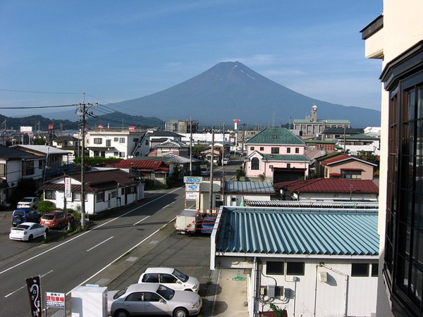 Fujiyoshida city looking south