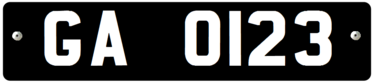 Gambian Passenger vehicle license plate, 1962 to 1982 Gambia License Plate - Passenger Car - 1962-1982.png