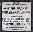 Memorial stone for Gustav Troll, Simon Wulkan, Hans Karg-Bebenburg, Salomon Morgenstern, Hans Popper.JPG
