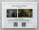 John Quincy Adams – Gedenktafel