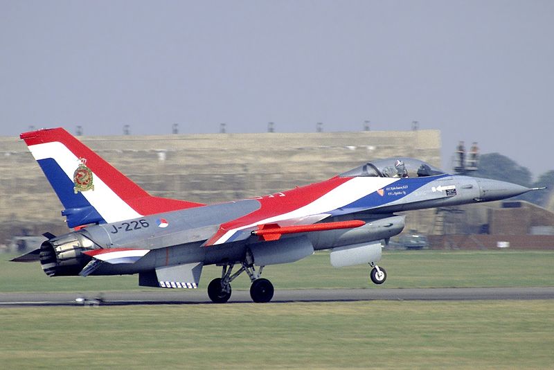 File:General Dynamics (Fokker) F-16A Fighting Falcon (401), Netherlands - Air Force AN0764531.jpg