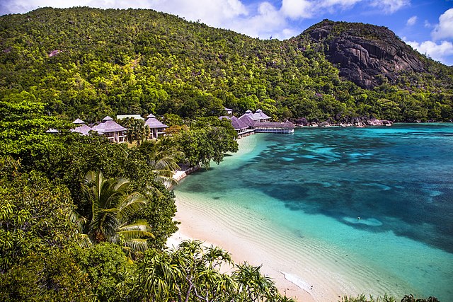 Seychelles in the Indian Ocean, the smallest independent country in Africa with 459 km2 (177 sq mi)