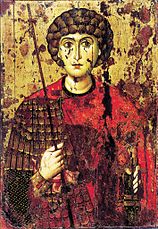 Saint Georges (icône de la Cathédrale de la Dormition), l’une des plus anciennes icônes de Russie
