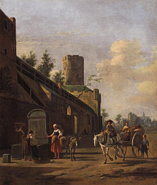 File:Gerrit Berckheyde-A Horse and Cart by City Wall of Cologne.jpg