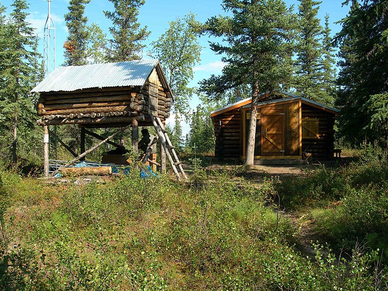 File:Giddings Cabin and Cache.jpg