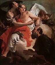Giovanni Battista Tiepolo - Üç Meleğin Önünde Dua Eden İbrahim - WGA22258.jpg