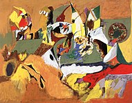 "Golden Brown Painting" (1943/1944) (画)アーシル・ゴーキー