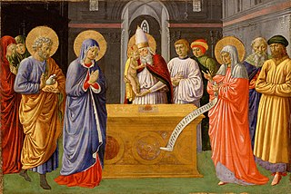 <i>Purification of the Virgin</i> (Gozzoli) Painting by Benozzo Gozzoli