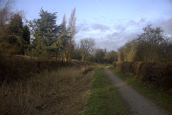 A dry section of the canal near Cropwell Bishop