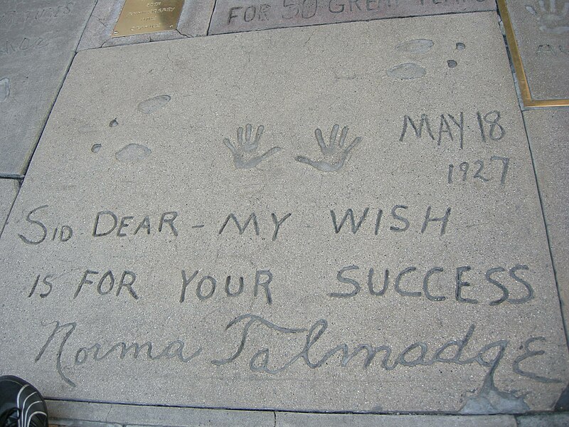 File:Grauman's Chinese Theatre, norma talmadge.JPG