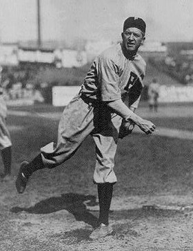 Pete Alexander led the National League in shutouts seven times, including a record-tying 16 in 1916. He is the only National League pitcher to lead the league with 10 or more on two occasions. Grover Cleveland Alexander.jpg