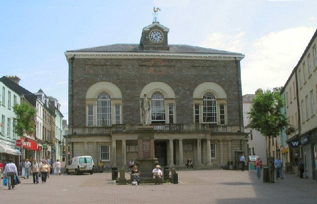 Guildhall Square and Carmarthen Guildhall