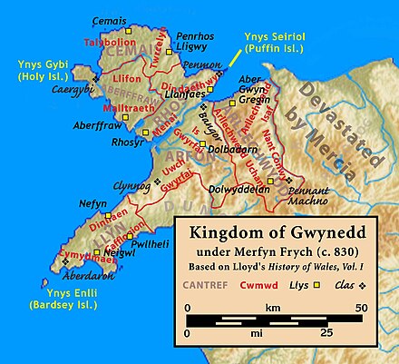 Kingdom of Gwynedd c. 830