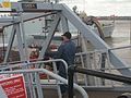 HMCS Iroquois (DDG 280) at Liverpool taking on supplies 24 May 2013 at Princes Parade. Supplies from Dominos. 3 car loads.