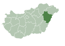 Letak Hajdú-Bihar di Hongaria