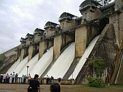 Hemavati Dam and Reservoir in Gorur Hemavati dam gorur.jpg