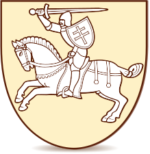 Герб «Погоня» на могильной плите Ягайло. 1435