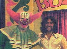 Herbert Becker (right) with Bozo the Clown in 1975 HerbertWithBozo.jpg