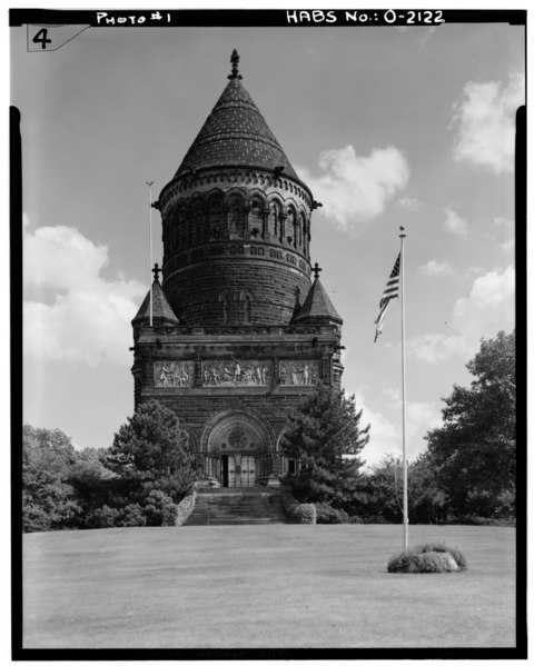 File:Historic American Buildings Survey, Martin Linsey, Photographer September 21, 1965 NORTHWEST (FRONT) FACADE. - President James Abram Garfield Monument, 12316 Euclid Avenue, HABS OHIO,18-CLEV,8-1.tif