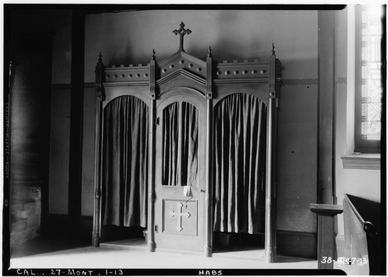 File:Historic American Buildings Survey Roger Sturtevant, Photographer Feb. 14, 1934 CONFESSIONAL - San Carlos Presidio Church, 550 Church Street, Monterey, Monterey County, CA HABS CAL,27-MONT,1-13.tif