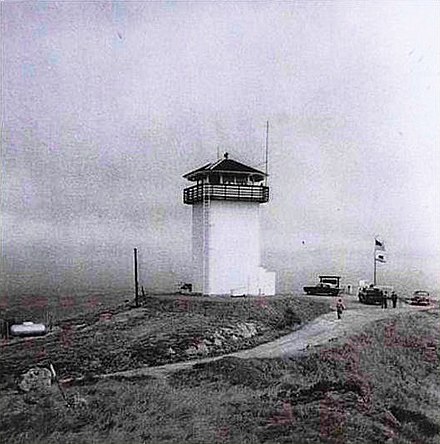 Historic photo of now-decommissioned Sid Ormsbee Lookout