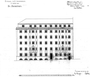 Fasad mot Linnégatan 104.