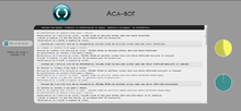 Interface utilisateur d'Aca-bot
