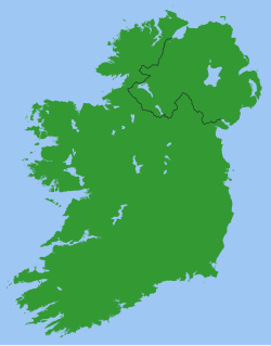 A map showing the current Irish border Ireland.svg