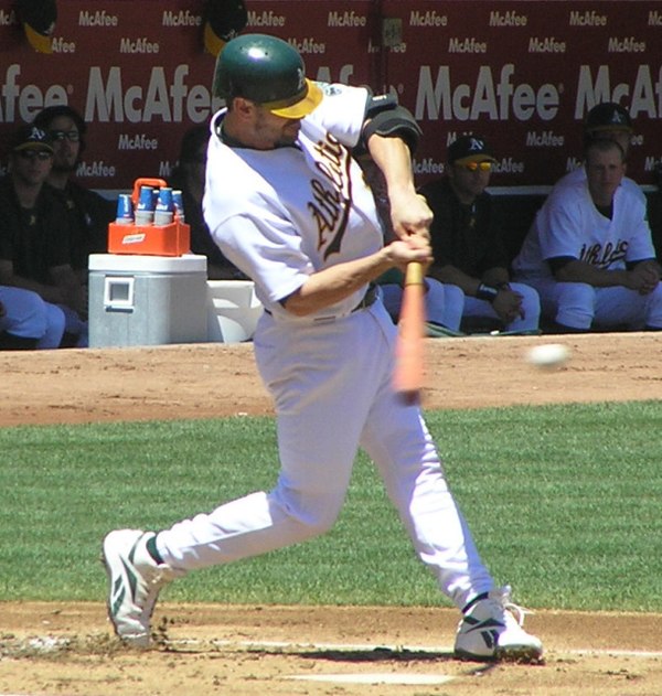 Kendall batting for the A's