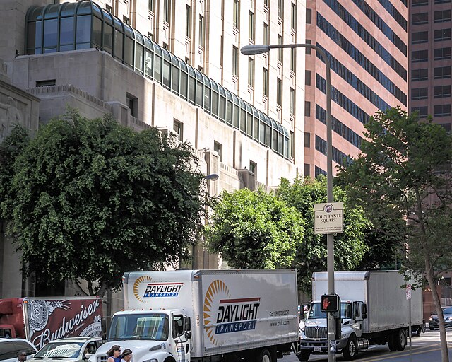 A view of John Fante Square in downtown Los Angeles