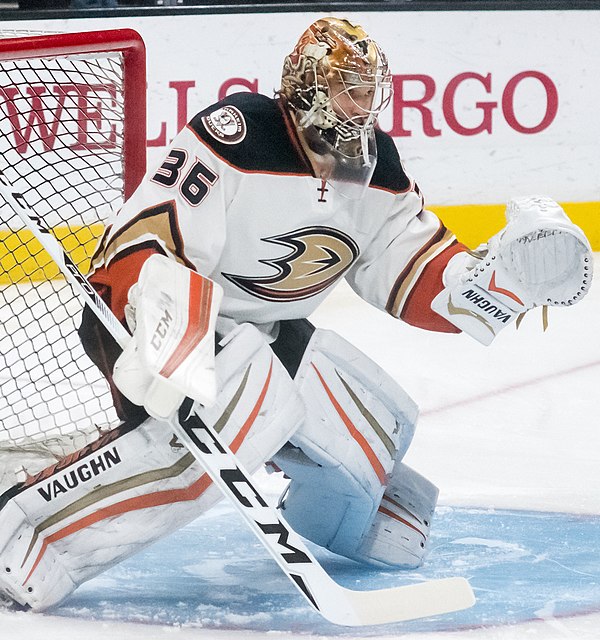 Gibson with the Anaheim Ducks in 2016