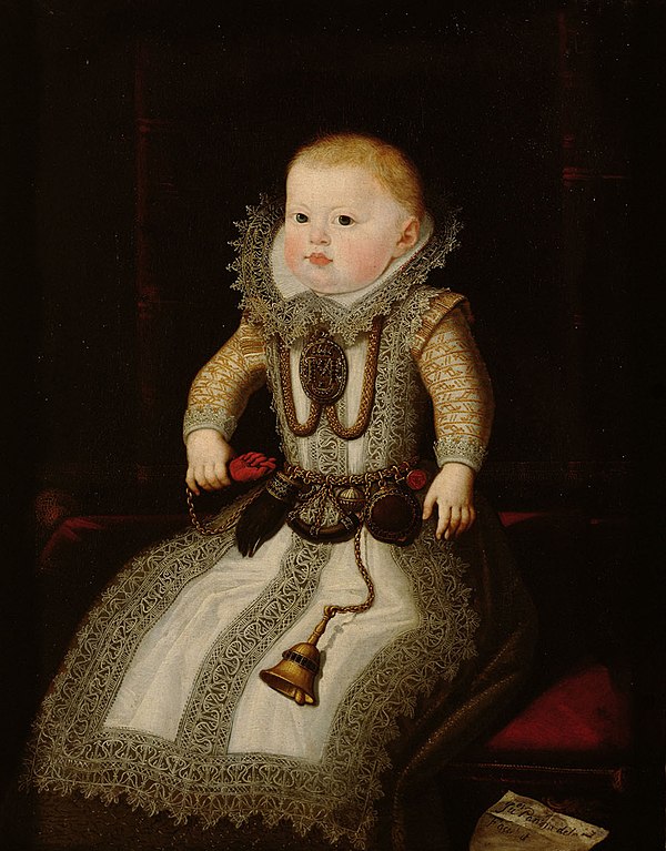 Infantin Maria Anna, Kaiserin, im Alter von 4 bis 5 Monaten, Bildnis in ganzer Figur (1607), by Juan Pantoja de la Cruz, Kunsthistorisches Museum, Vie