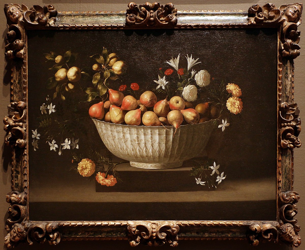 File:Juan de zurbaran (attr.), fiori e frutta in una ciotola di porcellana,  1645 ca.jpg - Wikimedia Commons