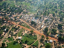 Flygbild över Juba.
