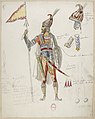 English: Jules Massenet - Le roi de Lahore - costume design by Eugène Lacoste 05 - 5. Peloton, 13 hommes