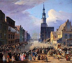 Juliusz Knorr - Widok Starego Rynku w Poznaniu w 1838 roku.jpg