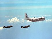 KC-130R VMGR-252 refueling Harriers 1978