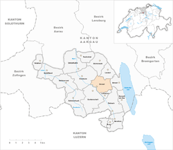 Harta e komunës Zetzwil në distriktin Kulm