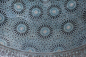Tile decoration inside the Karatay Madrasa in Konya (c. 1251)