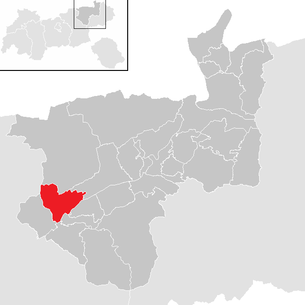 Localização do município de Kramsach no distrito de Kufstein (mapa clicável)