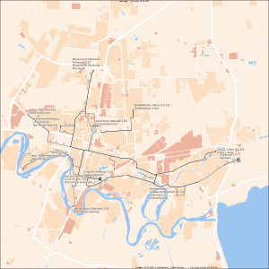 Mappa del filobus di Krasnodar 2022-05.svg