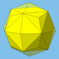 12 vértices están dispuestos de la misma manera que los vértices del cuboctaedro